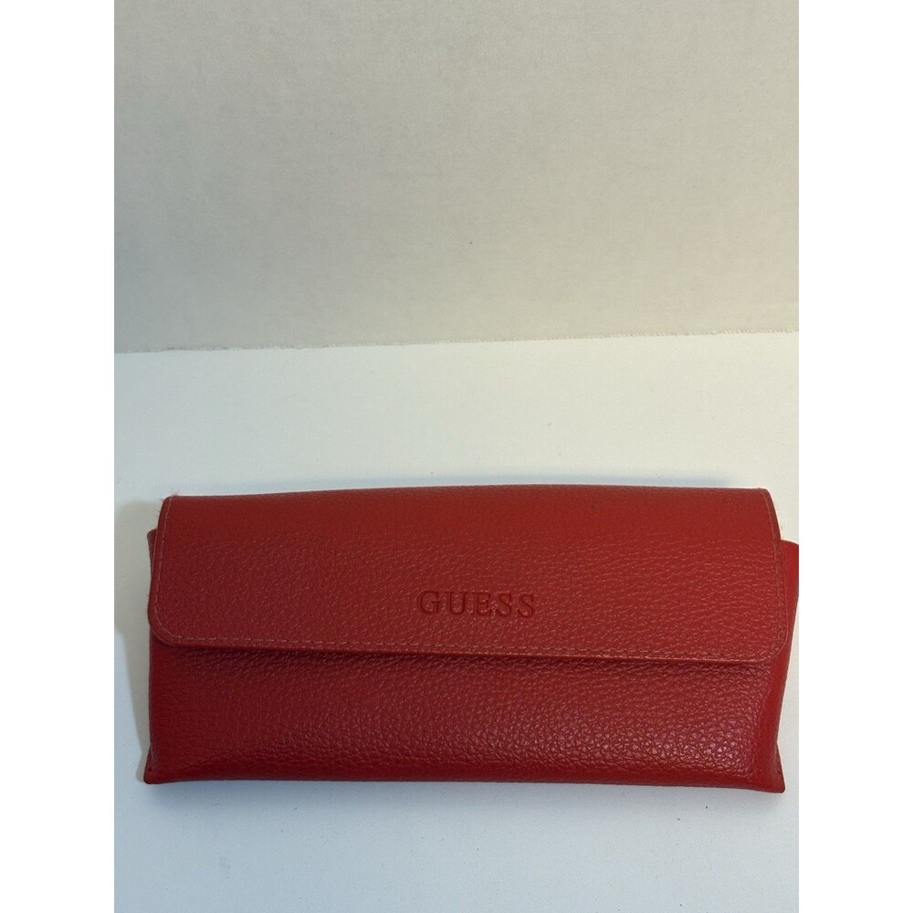 GUESS Eyeglass Case Red with Black Interior  Used In Great Condition